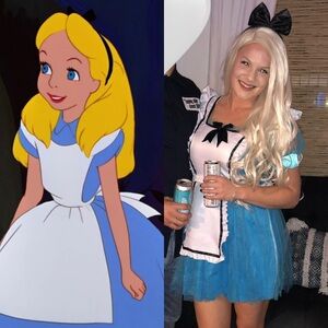 Alice in Wonderland Costume — Women’s Size M — Dress & Headband